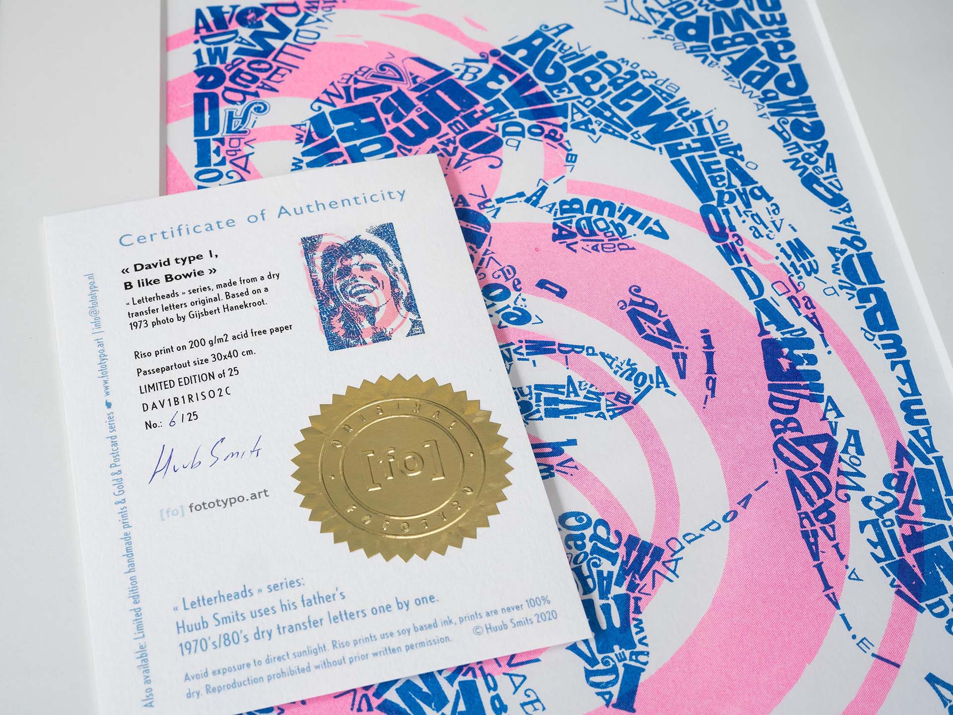 certificaat | Letterhead B like Bowie