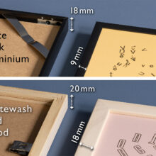 Matzwart aluminium of massief hout (whitewash)