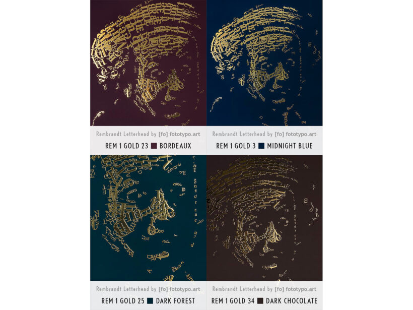 Rembrandt type 1 | Letterhead Gold print | kleuren