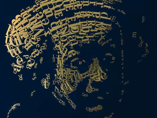 Rembrandt type 1 | Letterhead Gold print | Midnight Blue | detail