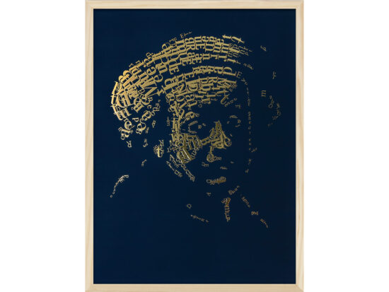 Rembrandt type 1 | Letterhead Gold print | Midnight Blue | lijst hout