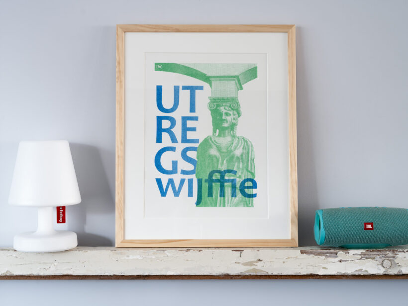 risoprint Utregs wijffie in lijst | Utrecht risoprint Utregs wijffie in lijst | Utrecht