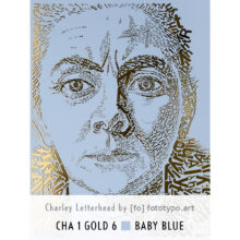 Charley Toorop | Letterhead Gold print | Baby Blue | colour 6