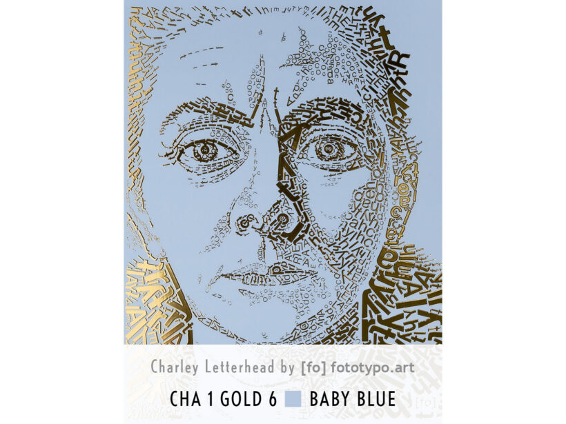 Charley Toorop | Letterhead Gold print | Baby Blue | colour 6