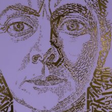 detail Charley Toorop | Letterhead Gold print | Mauve