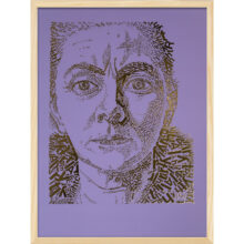 Charley Toorop | Letterhead Gold print | Mauve | lijst hout