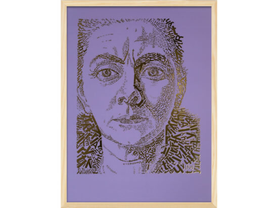 Charley Toorop | Letterhead Gold print | Mauve | lijst hout