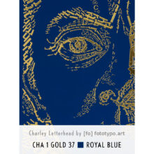 Charley Toorop | Letterhead Gold print | Royal Blue | colour 37