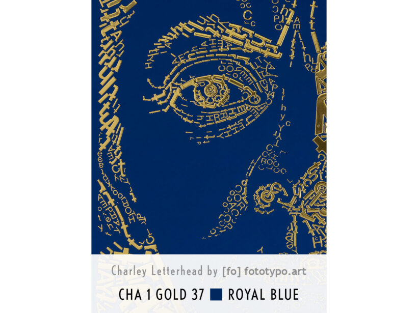 Charley Toorop | Letterhead Gold print | Royal Blue | colour 37