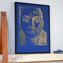 Charley Toorop | Letterhead Gold print | Royal Blue