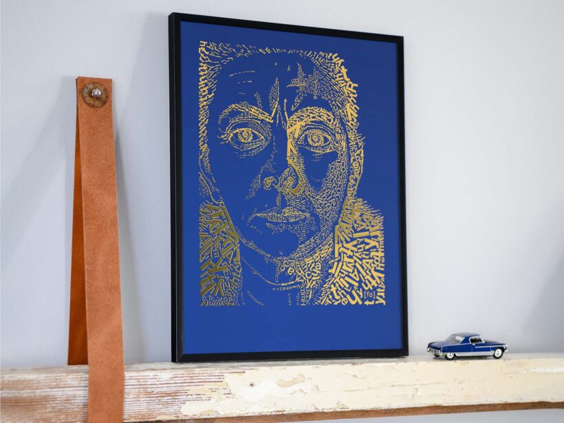 Charley Toorop | Letterhead Gold print | Royal Blue