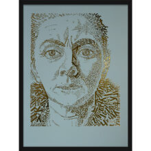 Charley Toorop | Letterhead Gold print | Sea Green | lijst zwart alu