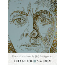 Charley Toorop | Letterhead Gold print | Sea Green | colour 36