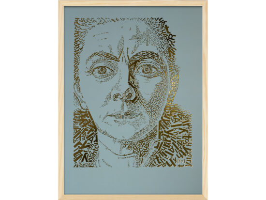 Charley Toorop | Letterhead Gold print | Sea Green | lijst hout