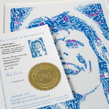 risoprint David Bowie | Letterhead certificaat risoprint David Bowie | Letterhead certificaat