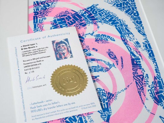 risoprint David Bowie | Letterhead certificaat