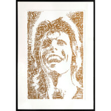 risoprint David Bowie | Limited Edition Letterhead mat-goud