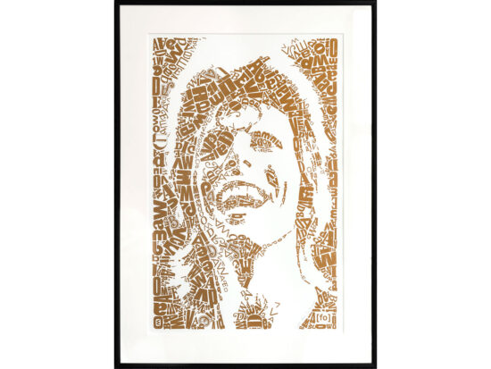 risoprint David Bowie | Limited Edition Letterhead mat-goud