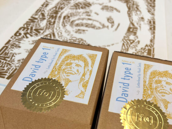 risoprint David Bowie | Limited Edition Letterhead | certificaat