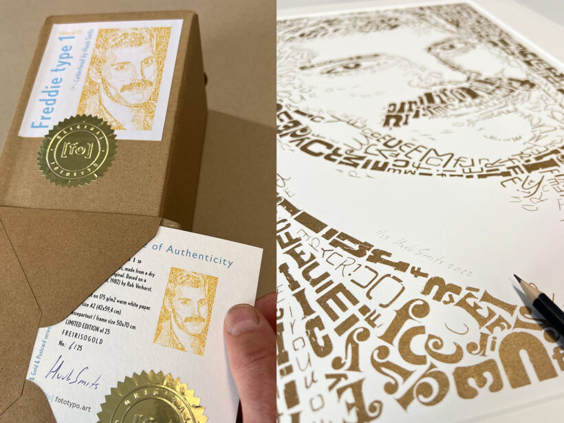 risoprint Freddie Mercury | Limited Edition Letterhead certificaat