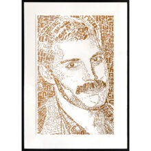 risoprint Freddie Mercury | Limited Edition Letterhead mat-goud