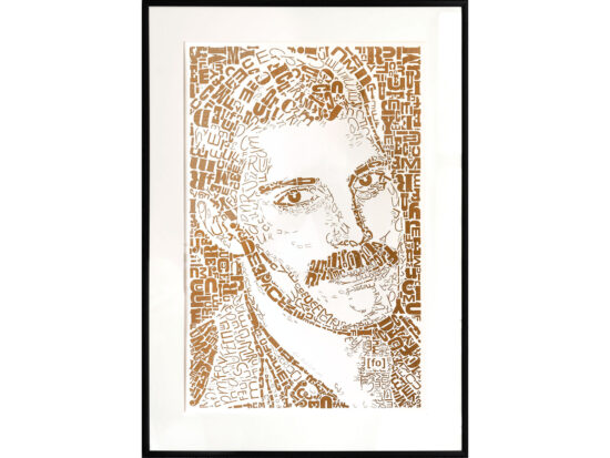 risoprint Freddie Mercury | Limited Edition Letterhead mat-goud