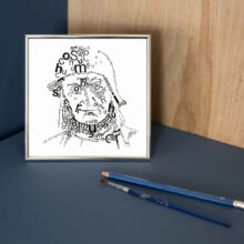 Jeroen Bosch | Letterhead in verzilverd lijstje