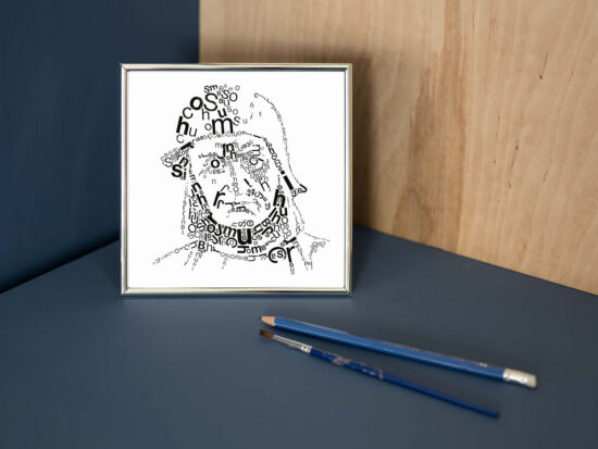 Jeroen Bosch | Letterhead in verzilverd lijstje