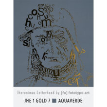 Jeroen Bosch | Letterhead Gold print | kleur Aquaverde