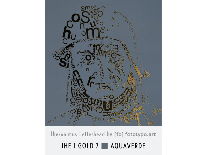 Jeroen Bosch | Letterhead Gold print | kleur Aquaverde