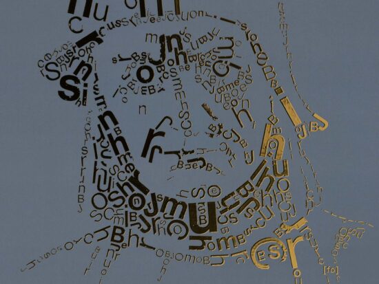 detail Jeroen Bosch | Letterhead Gold print | Aquaverde