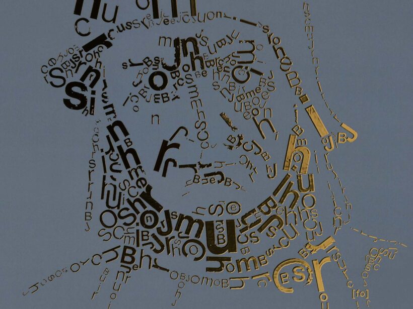 detail Jeroen Bosch | Letterhead Gold print | Aquaverde