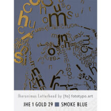 Jeroen Bosch | Letterhead Gold print | kleur Smoke Blue