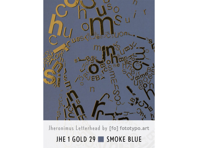 Jeroen Bosch | Letterhead Gold print | kleur Smoke Blue