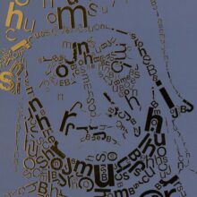 detail Jeroen Bosch | Letterhead Gold print | Smoke Blue