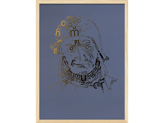 Jeroen Bosch | Letterhead Gold print | Smoke Blue | lijst hout