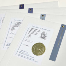 Jeroen Bosch | Letterhead Gold prints | envelop + certificaat