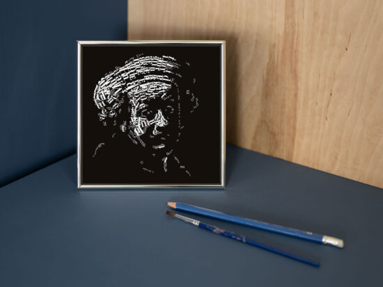 Rembrandt 1 | Letterhead in verzilverd lijstje