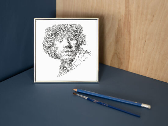 Rembrandt 2 | Letterhead in verzilverd lijstje