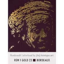Rembrandt type 1 | Letterhead Gold print | Bordeaux | colour 23