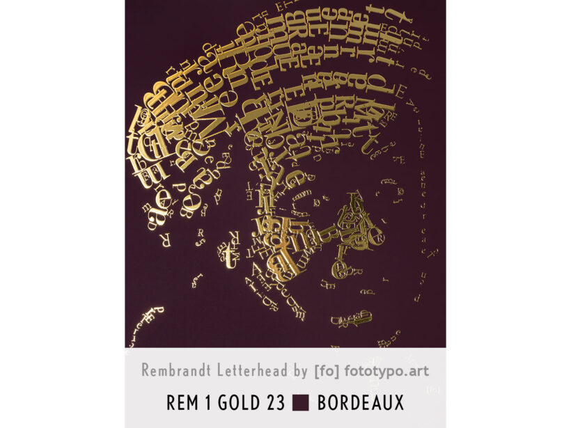 Rembrandt type 1 | Letterhead Gold print | Bordeaux | colour 23