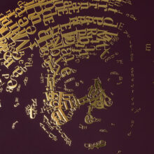 Rembrandt type 1 | Bordeaux | Letterhead Gold print detail