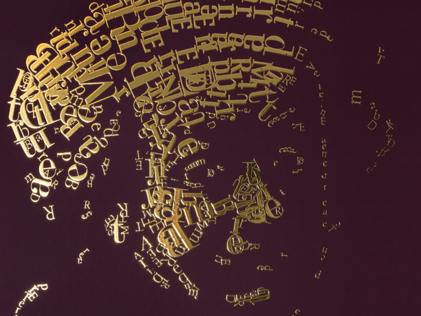 Rembrandt type 1 | Bordeaux | Letterhead Gold print detail