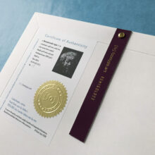 Rembrandt type 1 | Letterhead Gold print | Bodeaux | envelop + certificaat