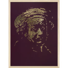 Rembrandt type 1 | Letterhead Gold print | Bordeuax | lijst hout