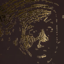 detail Rembrandt type 1 | Letterhead Gold print | Dark Chocolate