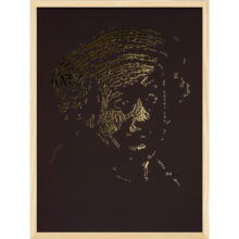 Rembrandt type 1 | Letterhead Gold print | Dark Chocolate | lijst hout