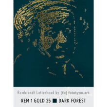 Rembrandt type 1 | Letterhead Gold print | Forest Green | colour 25