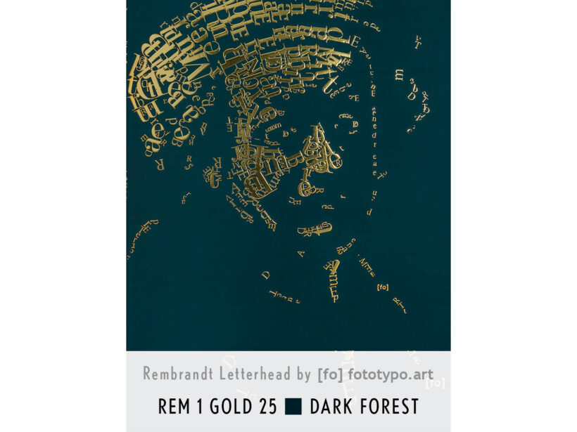 Rembrandt type 1 | Letterhead Gold print | Forest Green | colour 25