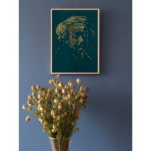 Rembrandt type 1 | Letterhead Gold print | Forest Green | wall